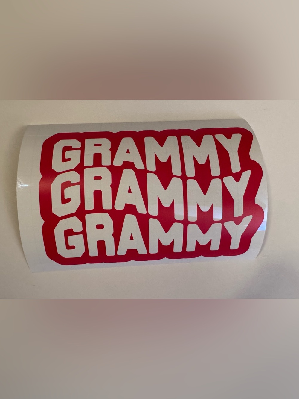 Pink 'GRAMMY' Repeating vinyl Decal sticker